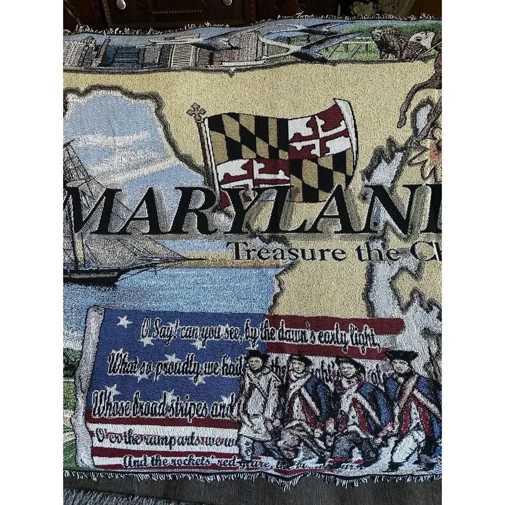 Pure Country Weavers Maryland Cotton Treasure Of The Chesapeake Tapestry Throw